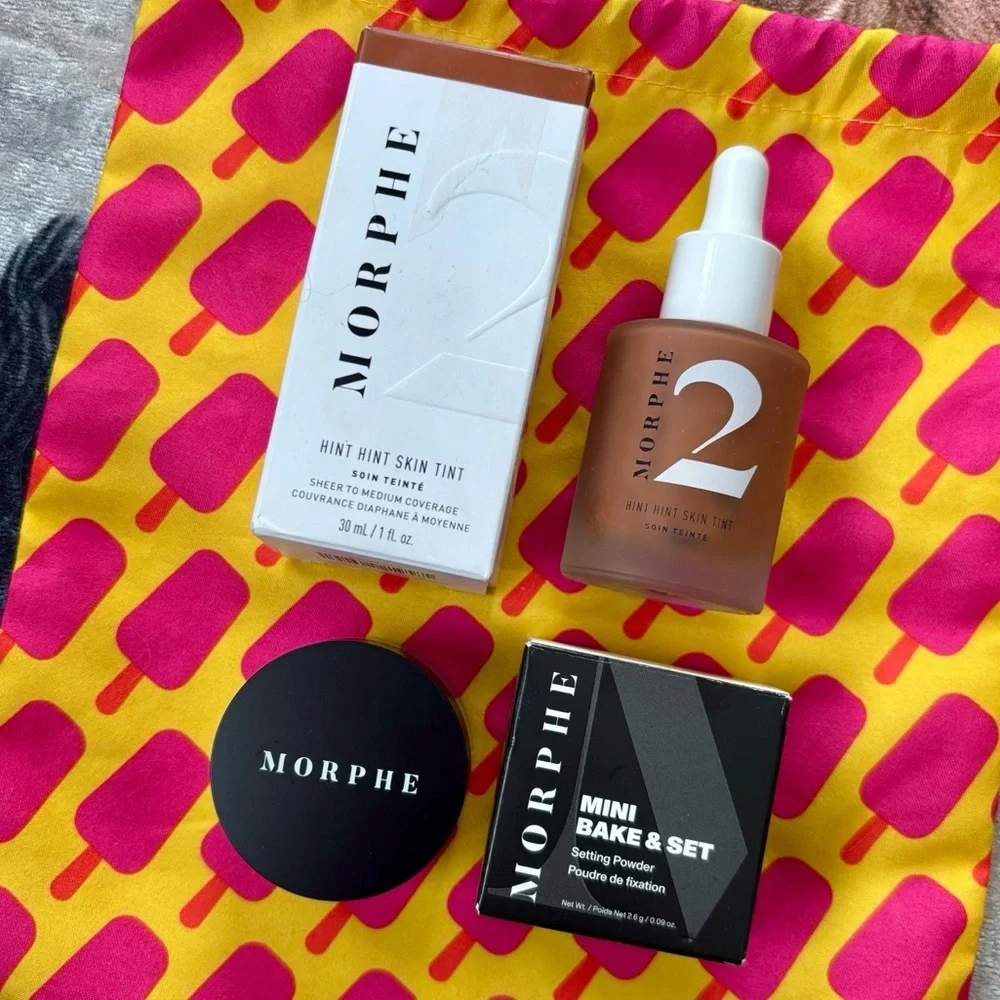 Brand New Morphe 2 Hint Hint Skin Tint Mini Bake & Set Baking Powder Translucent